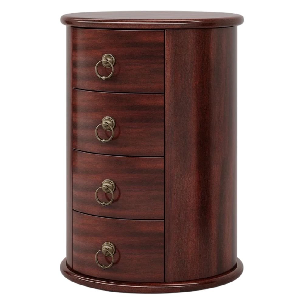 Tribesigns Round Nightstand With 4 Drawers