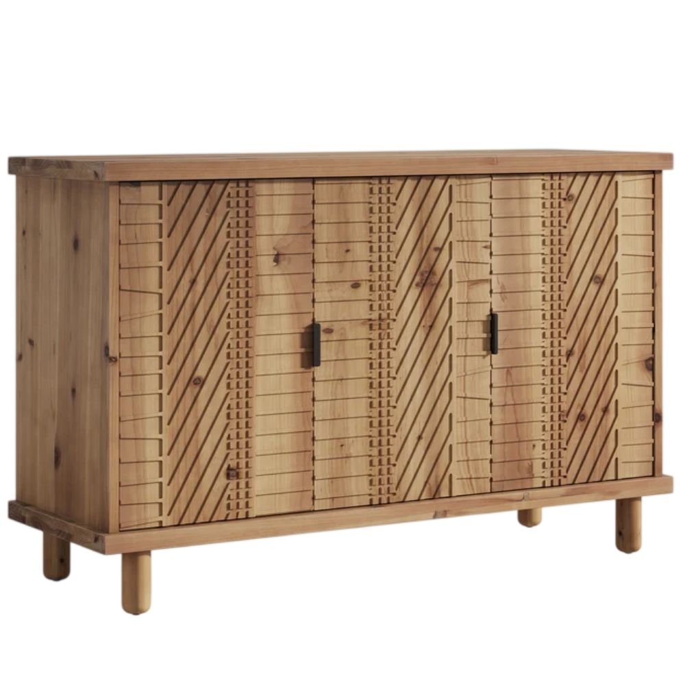 Tribesigns Wood Sideboard Buffet With 2 Shelves